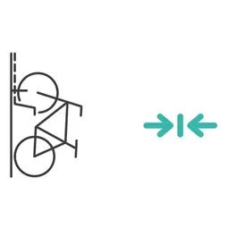 BikeLift: Krok 4 - Bezpečne zaistený vertikálne zavesený bicykel šetrí miesto